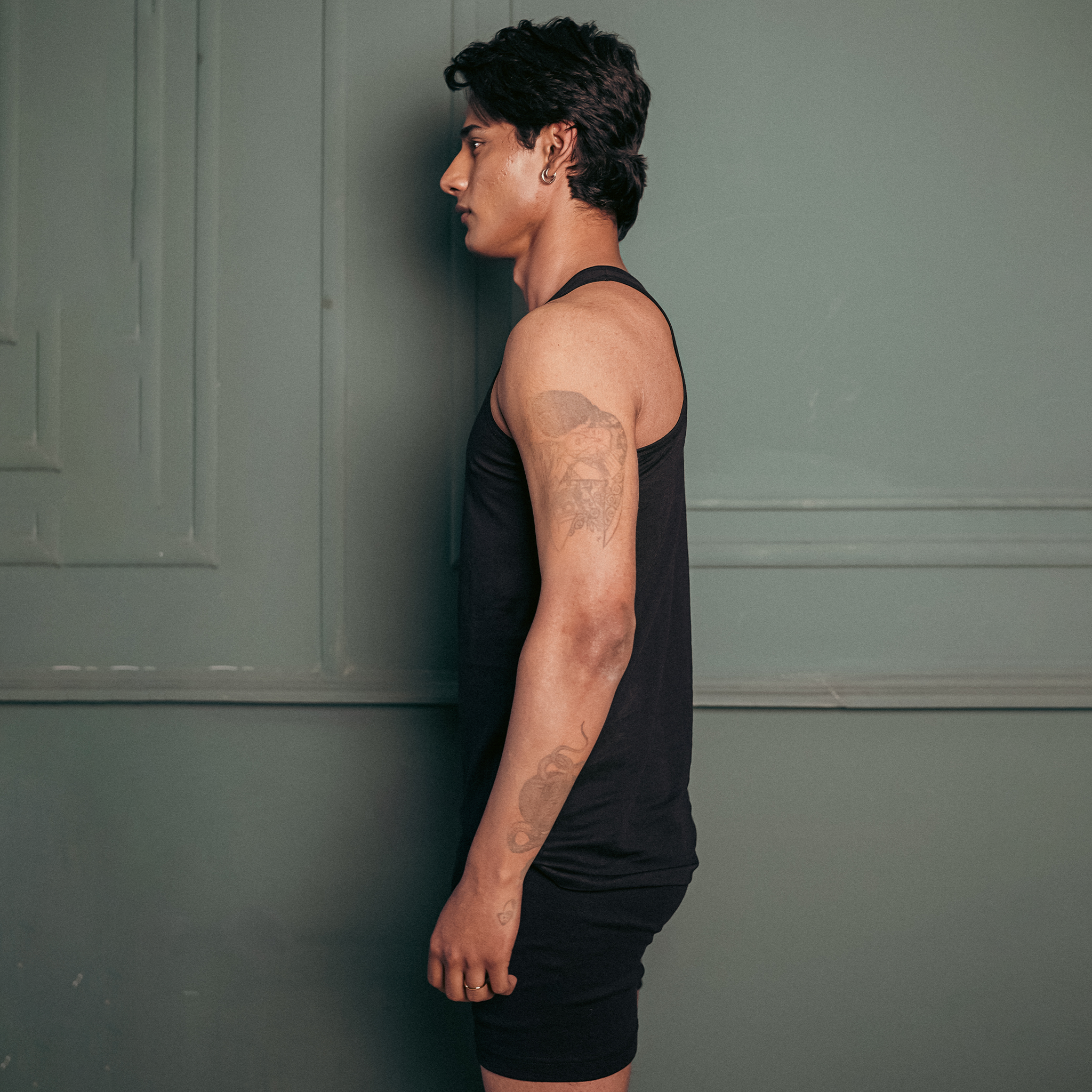 Pack Of 3 Sleeveless Black Vest