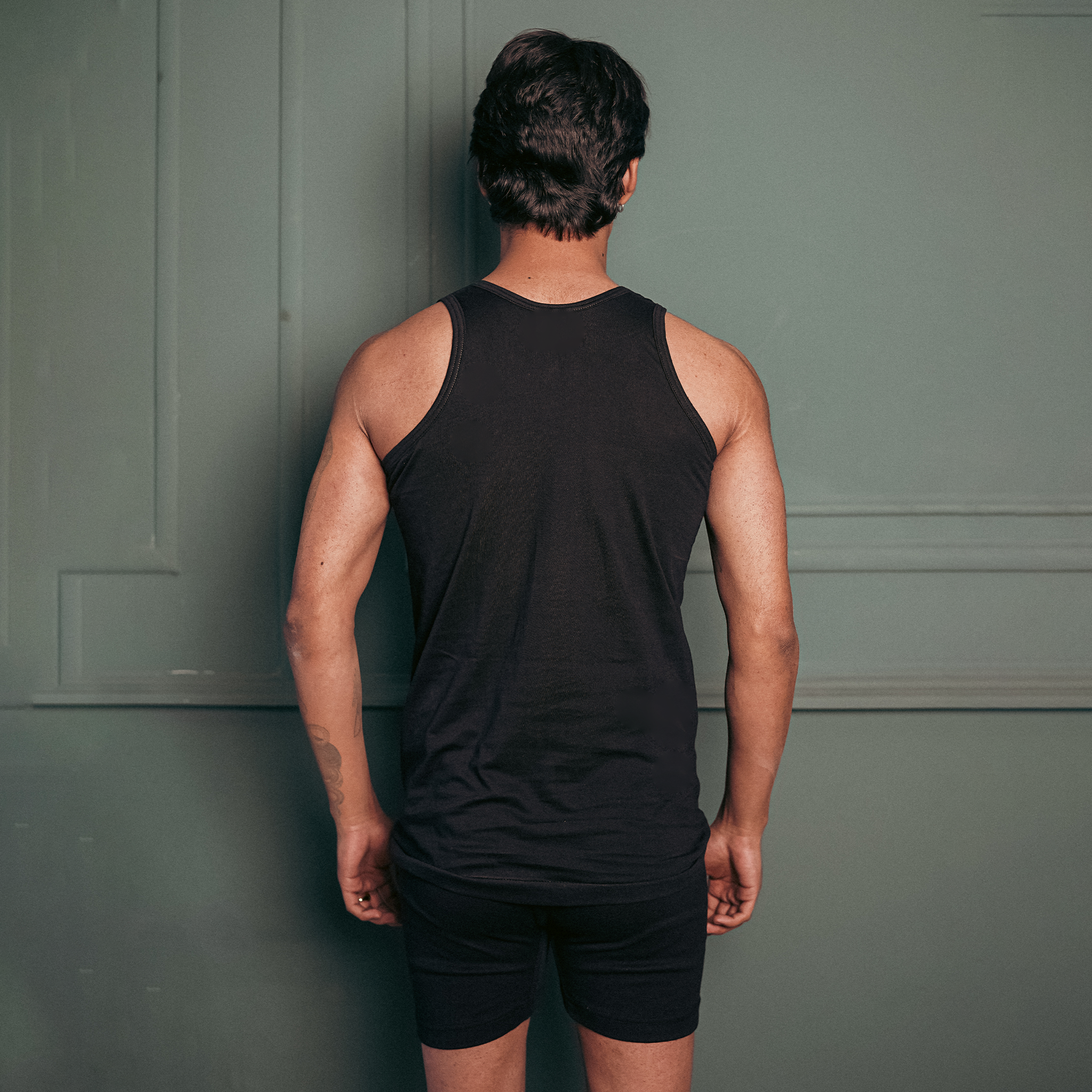 Pack Of 3 Sleeveless Black Vest