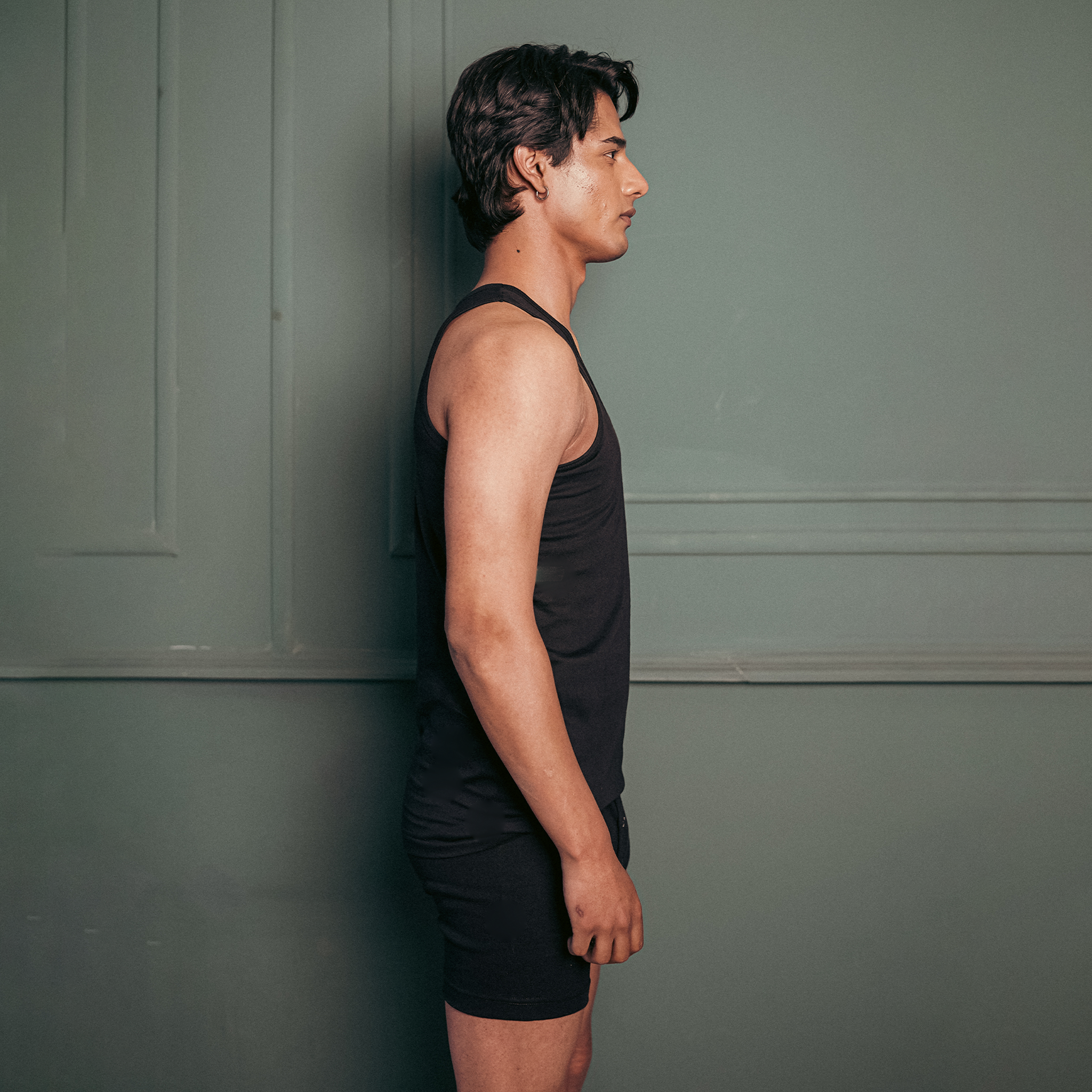 Pack Of 12 Sleeveless Black Vest