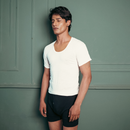 Pack Of 4 Half Sleeve White Vest